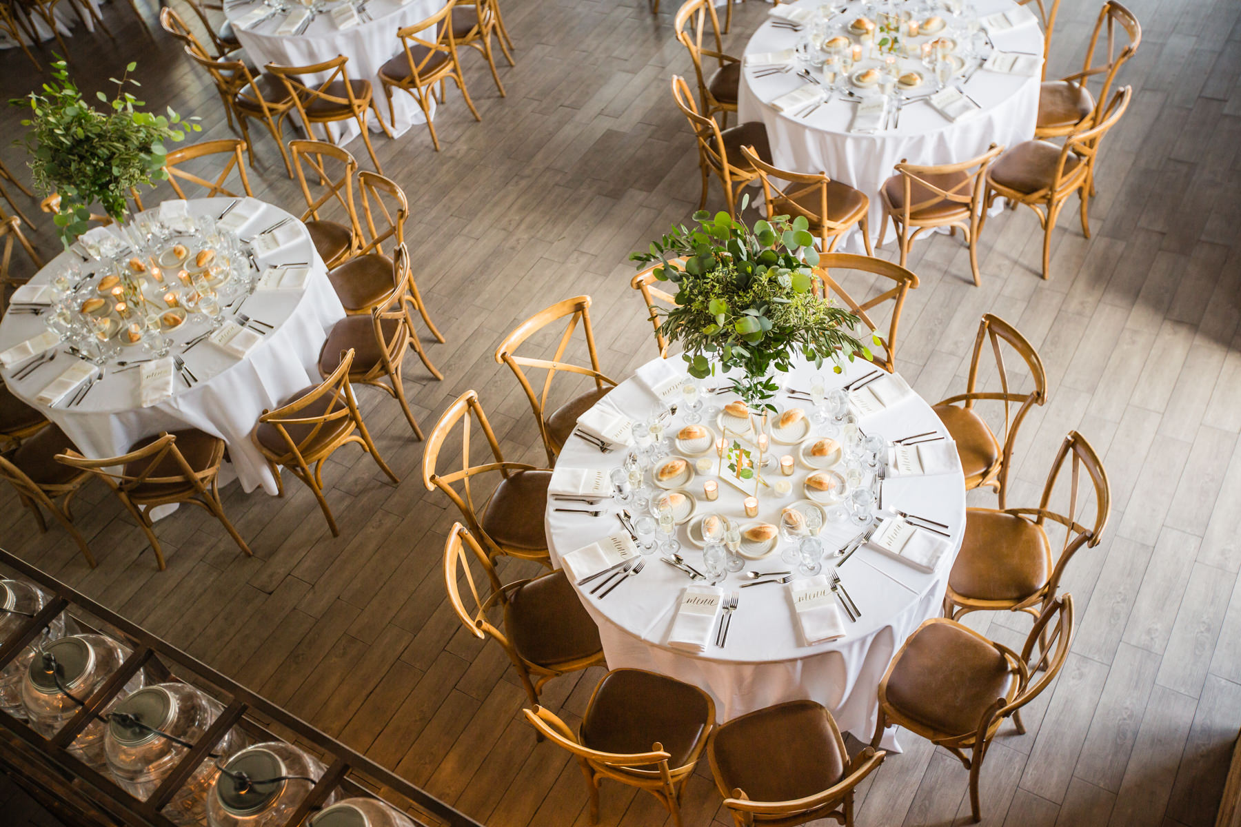 Beautiful table set up at Battello Jersey City Wedding Ceremony