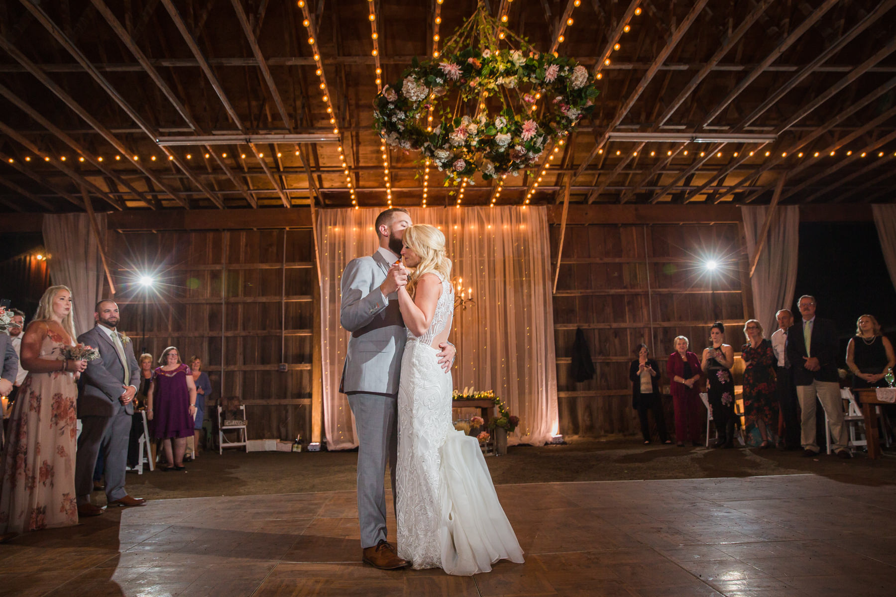 First dance at barn wedding, Stockton, NJ