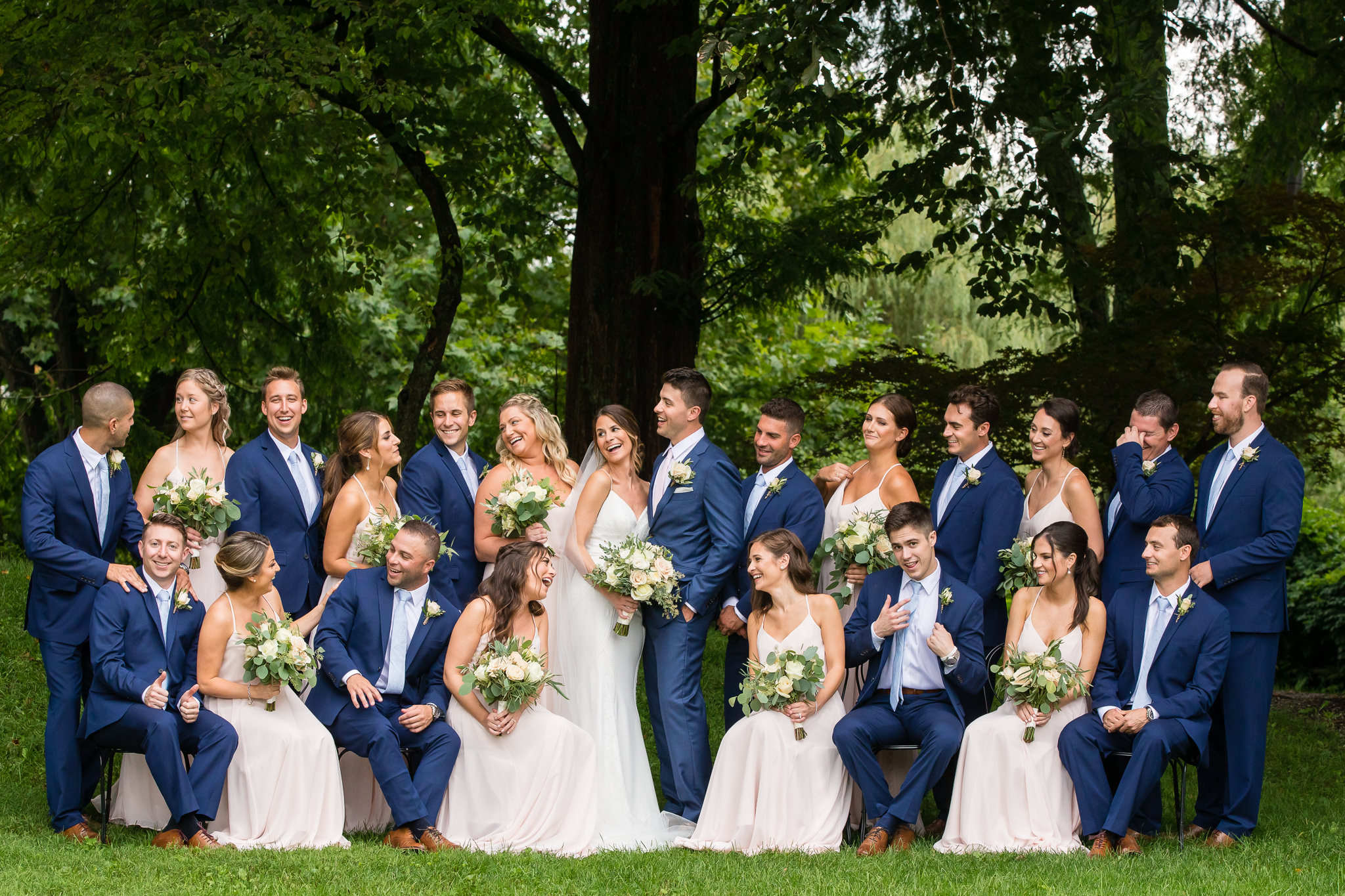 Bridal party photo at Crossed Keys Estate wedding