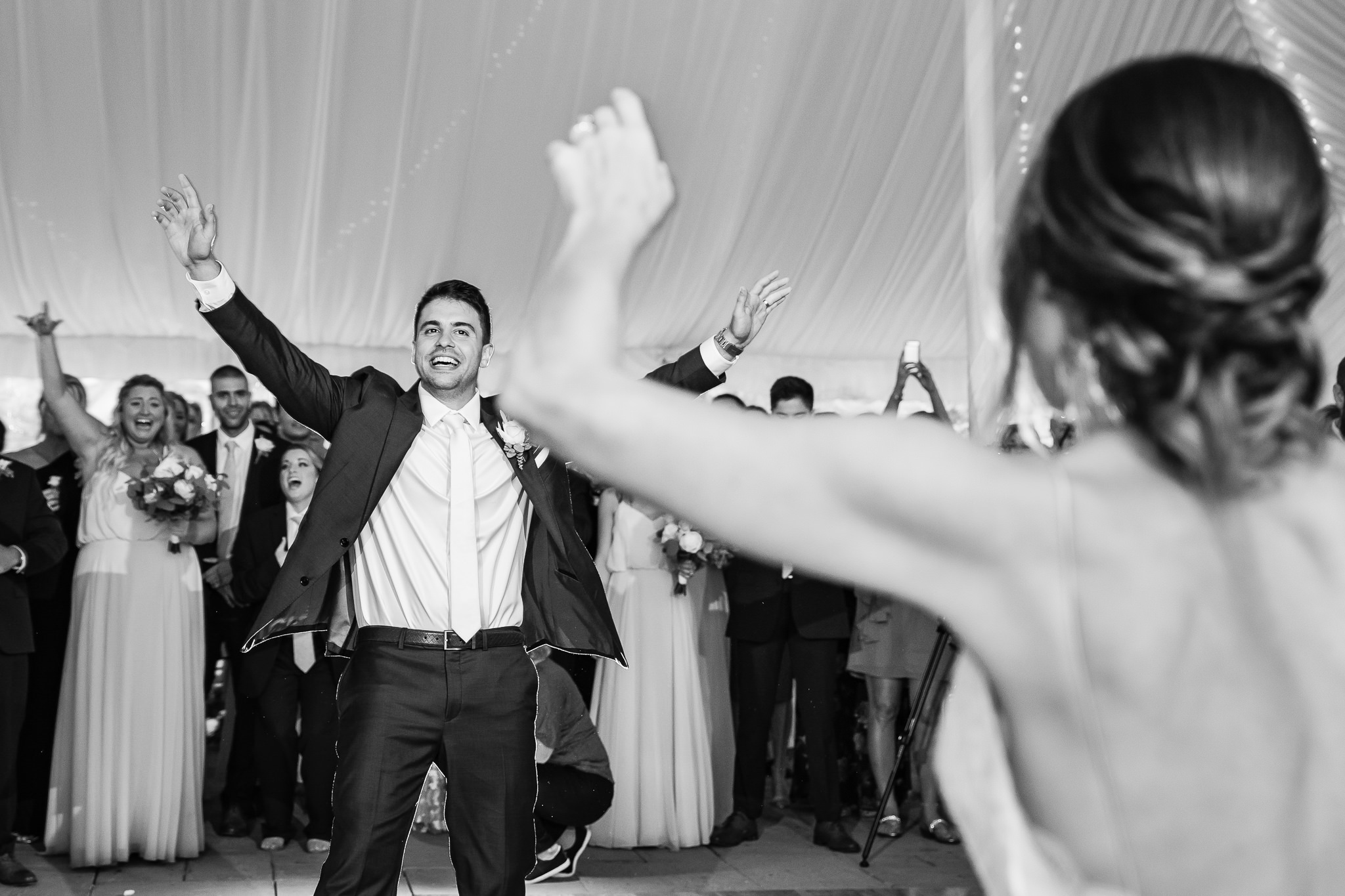 Bride and groom first dance at Crossed Keys Estate
