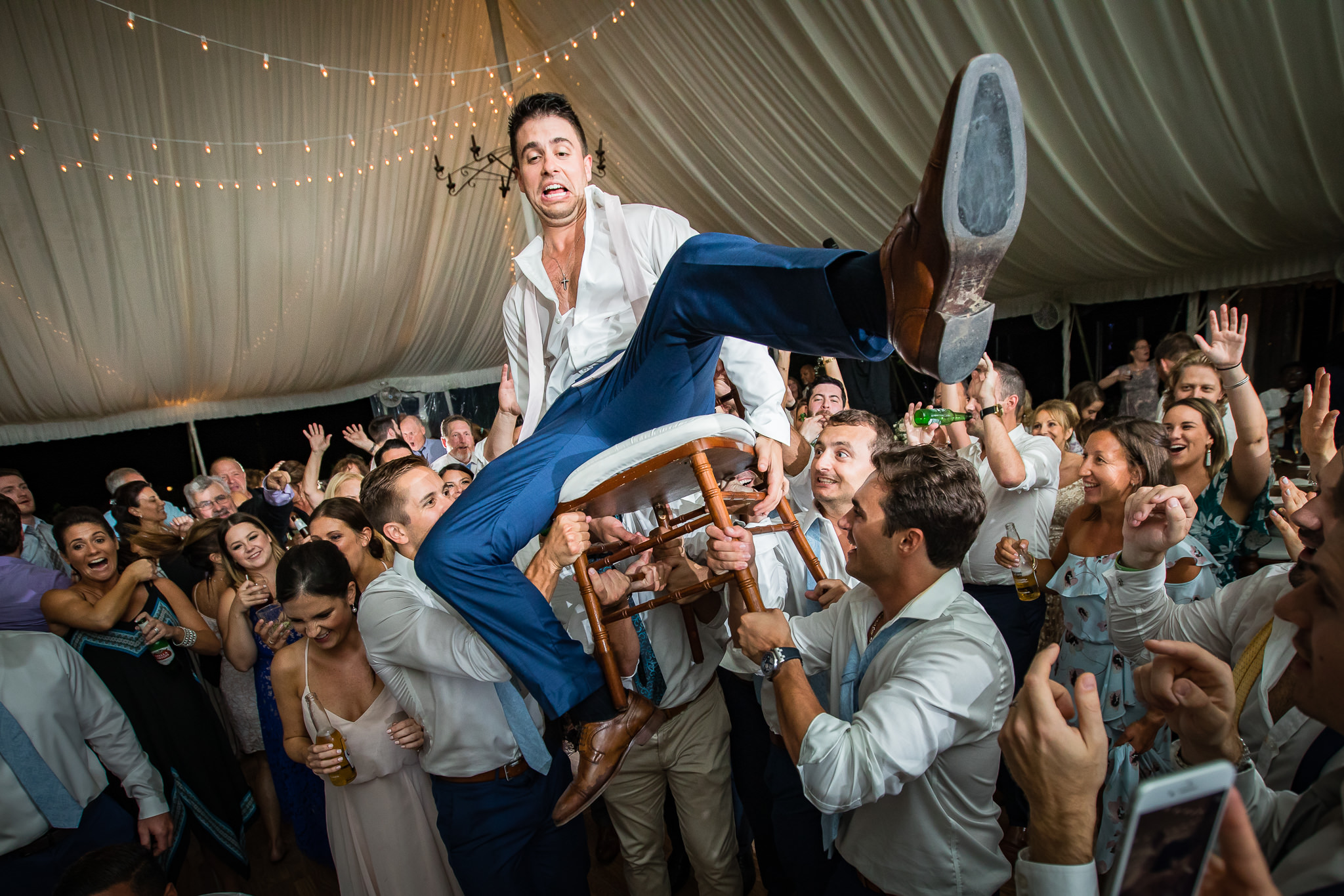 fun wedding reception at Crossed Keys Estate