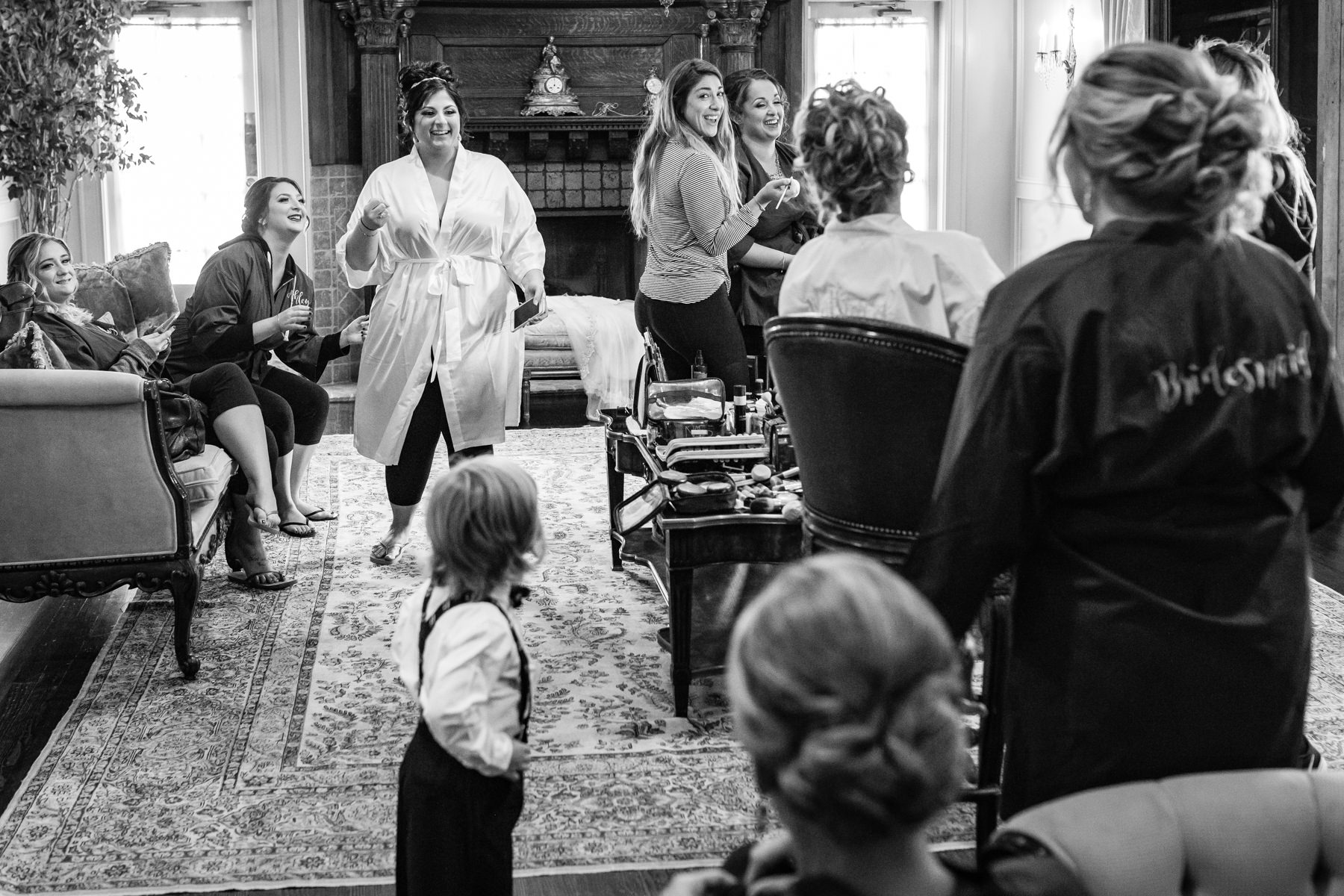 Bridal prep room at Park Savoy Florham Park NJ