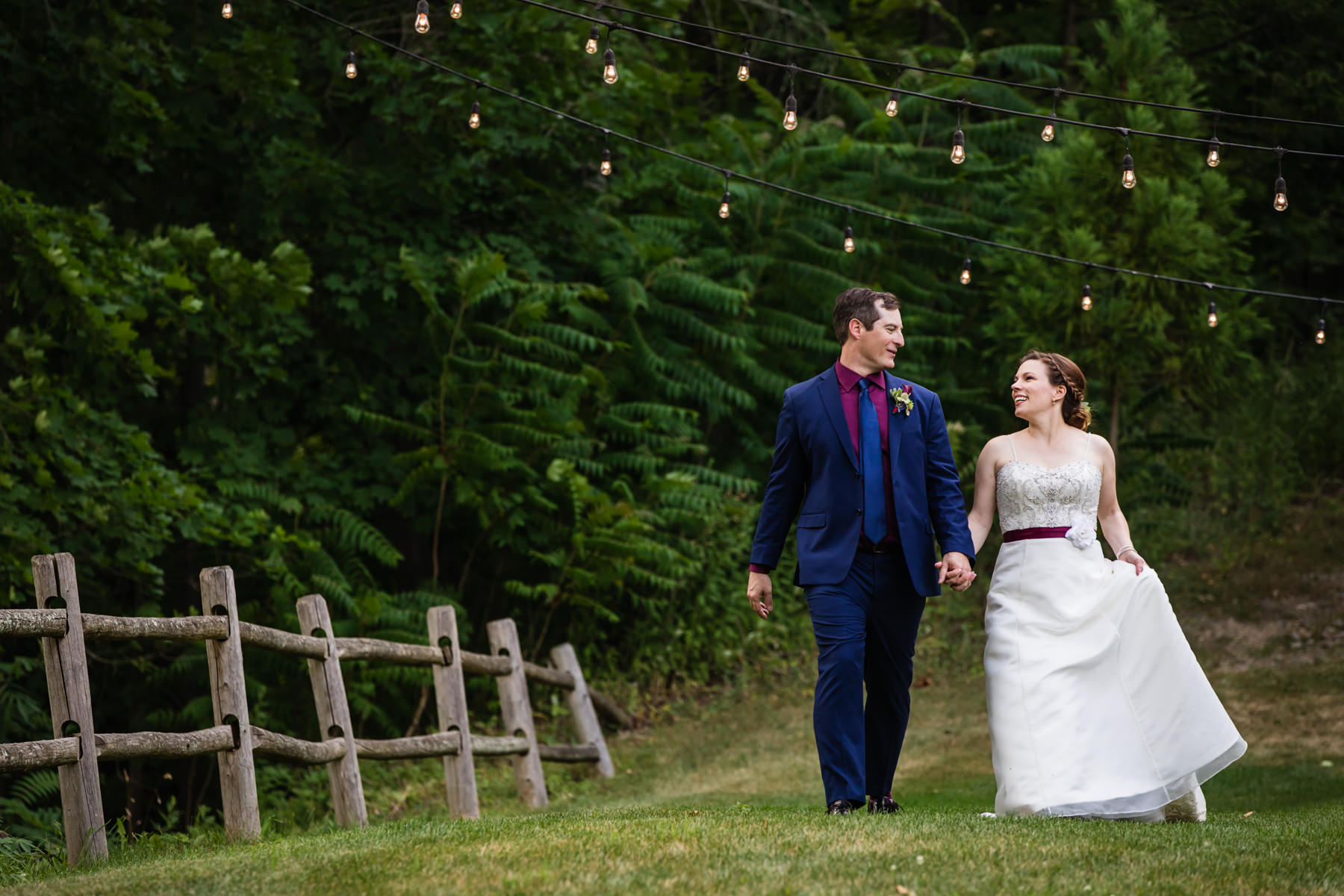 bride and groom portrait at Inn at Millrace Pond