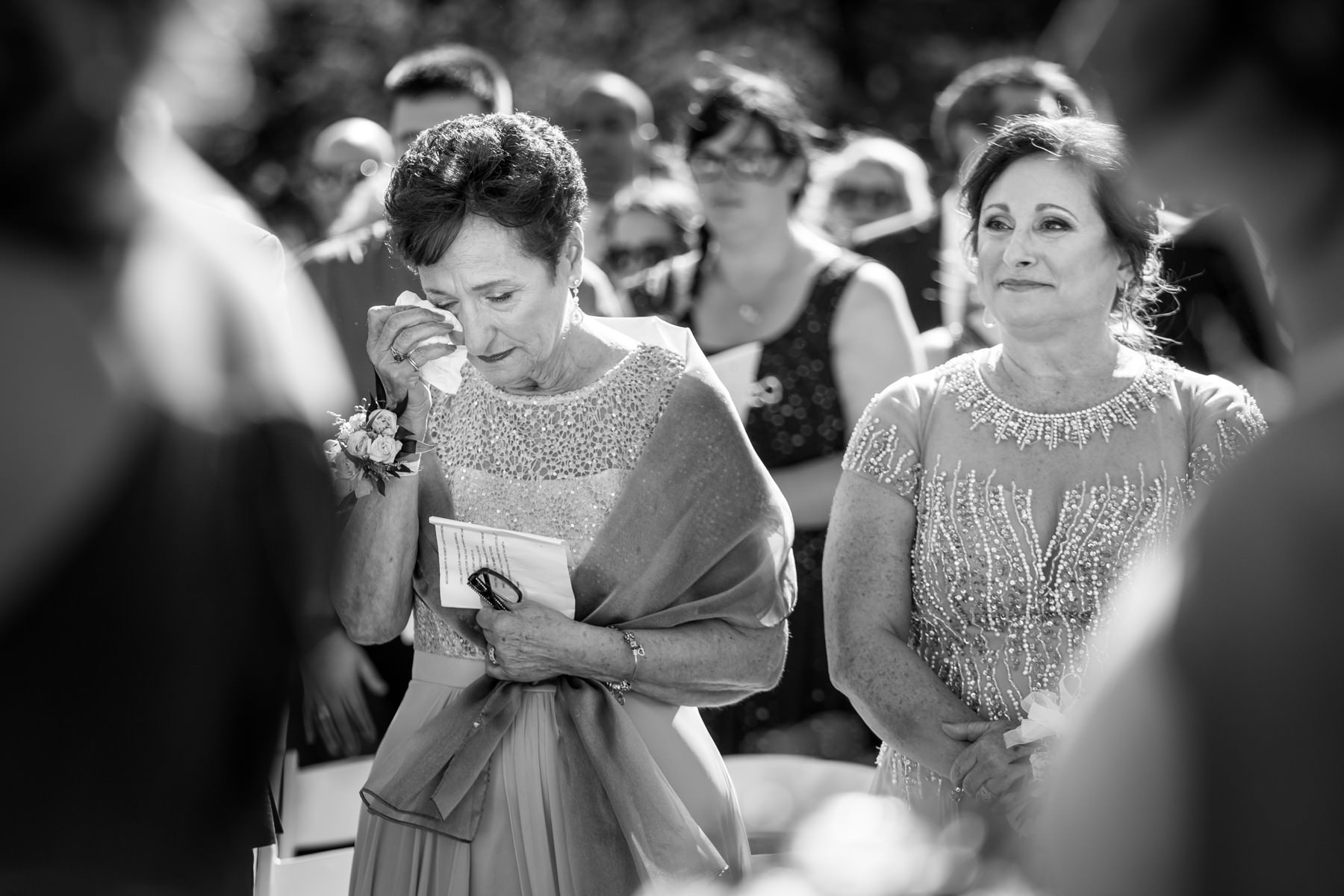 emotional grandmother at Perona Farms wedding