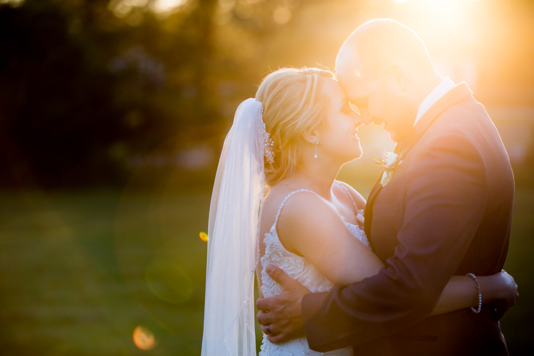 Sunset portrait at Perona Farms wedding