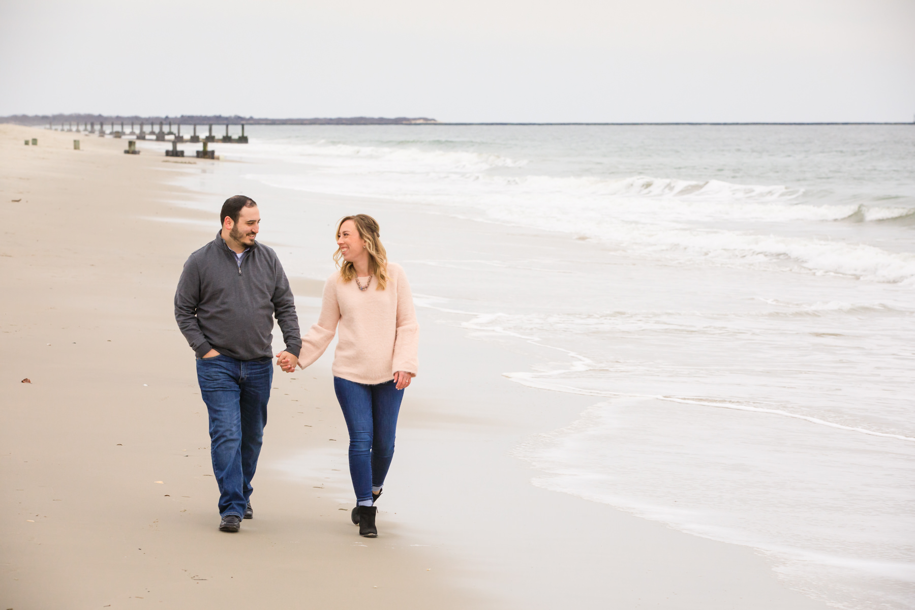 Engagement session on beach in Cape May, NJ