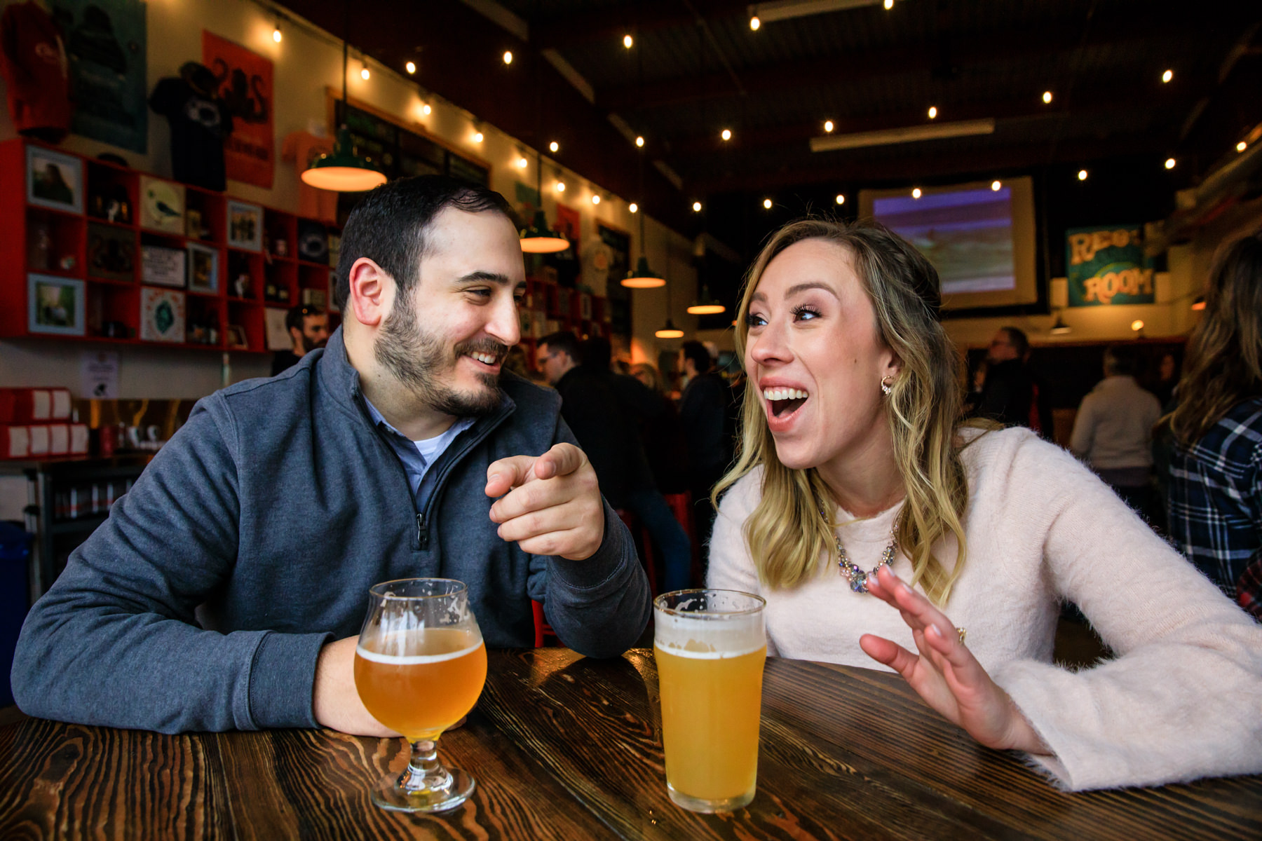 Cape May Brewery engagement photos