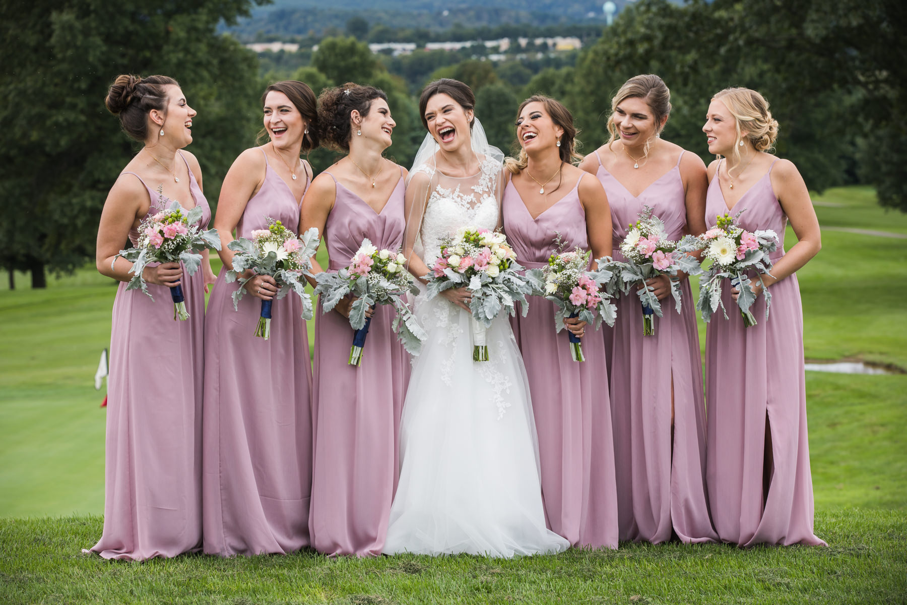 Bridal party photo at Beaver Brook Country Club Wedding