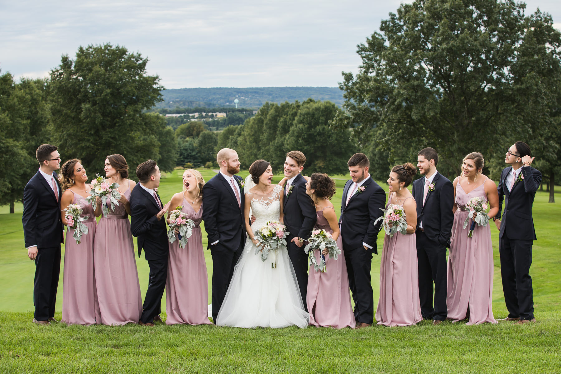 Bridal party photo at Beaver Brook Country Club Wedding