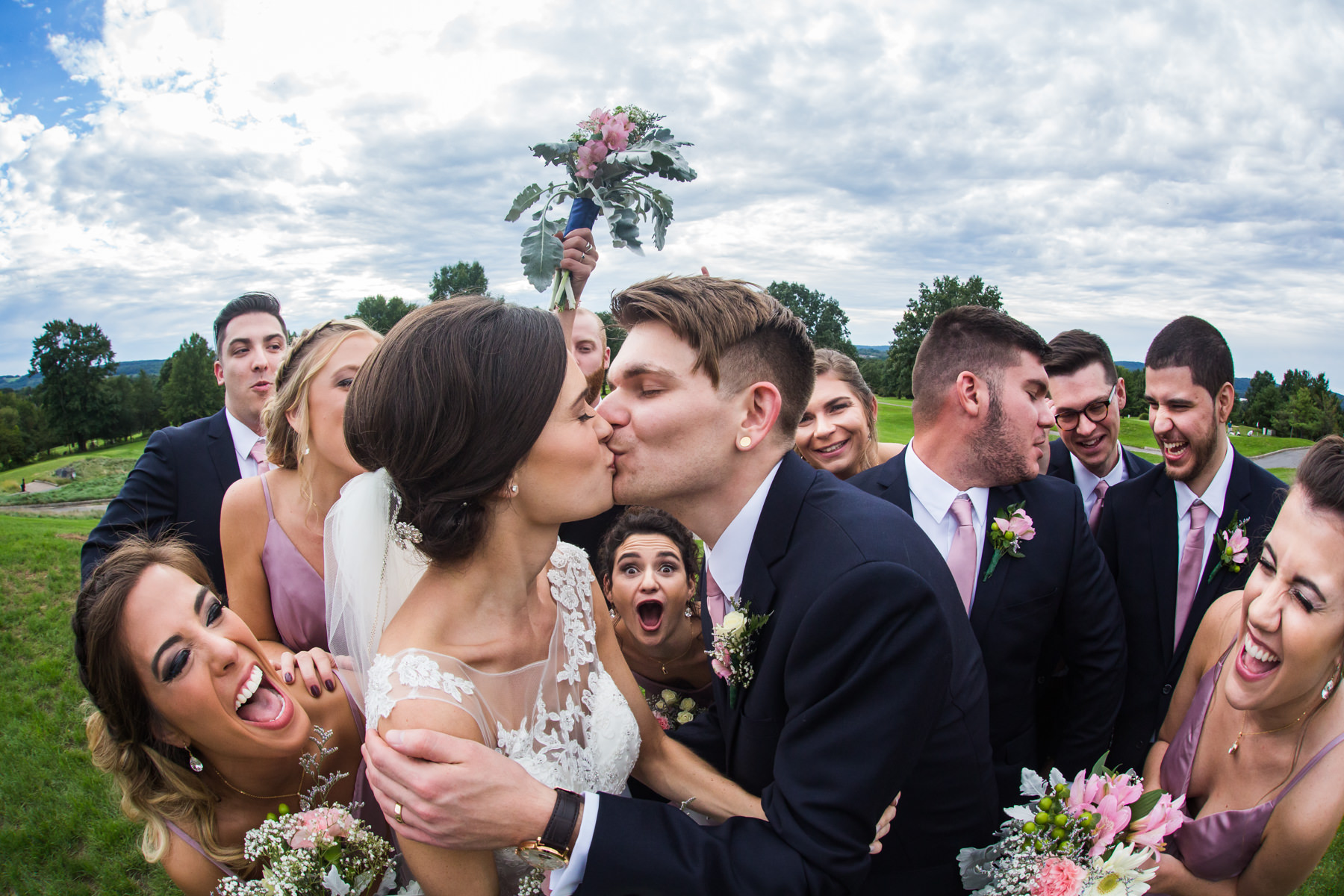 Bridal party photo at Beaver Brook Country Club Wedding