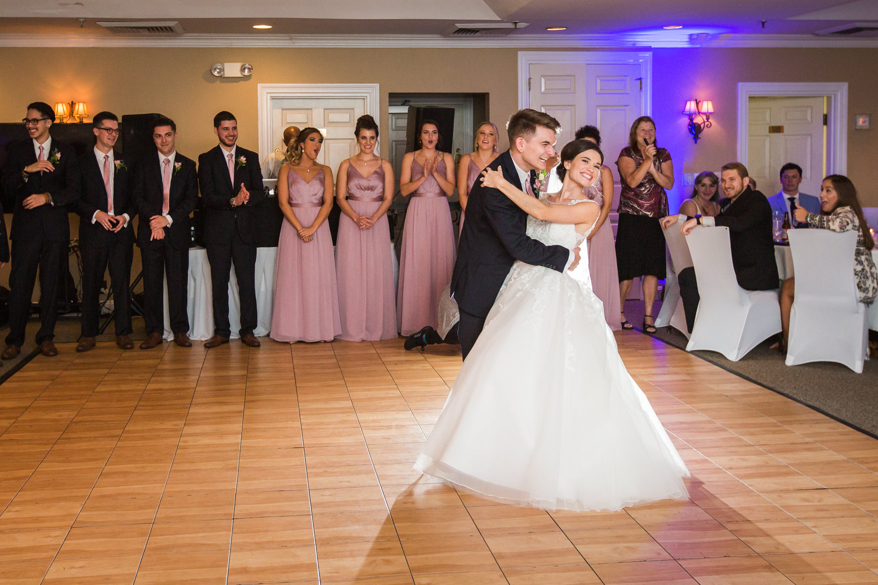 Bride and groom first dance at Beaver Brook Country Club Wedding